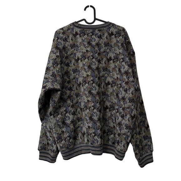 VTG Jhane Barnes Multicolor Geometric Wool Blend 90s Sweater Mens Size Medium - Picture 5 of 5